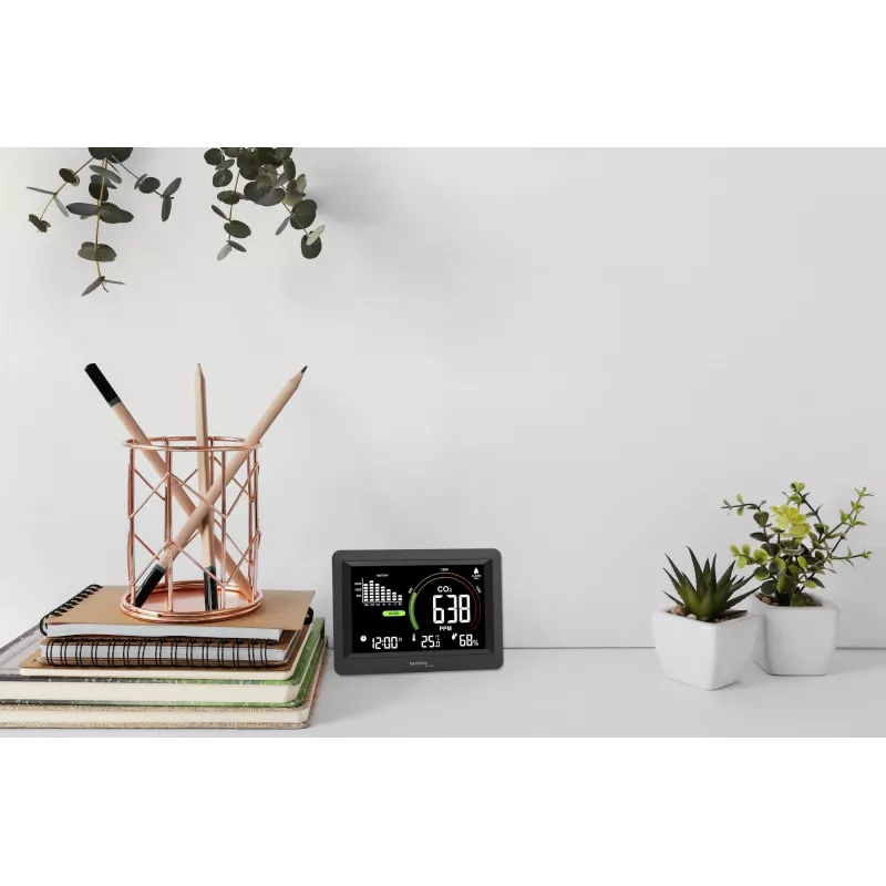 Technoline WL1028 CO2 monitorius su aliarmu, juodas