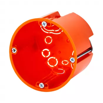 f-tronic HW Cavity Wall Device Box E117, Ø 68 mm, gylis 61 mm, be halogenų, oranžinė 7350165