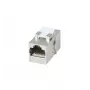 SYNERGY21 S216317V4 Cat6A ekranuotas RJ45 Keystone sujungimo modulis, moteriškas-moteriškas, slimline trumpas, metalinis korpusas