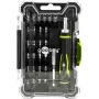 GOOBAY TOOLS 77840 tikslusis atsuktuvų rinkinys su 35 antgaliais, S2 plieno, aliuminio rankena, elektronikai