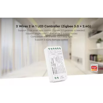 SYNERGY21 Synergy 21 CCT LED valdiklis 2 kanalų Zigbee*Milight/Miboxer* (LC2-ZR)