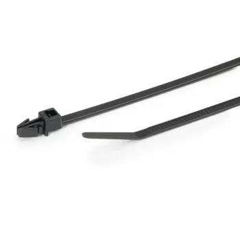 HellermannTyton T30RSF-PA66HS-BK (500) kabelių raištis 158 mm x 3,6 mm juodas, 500 vnt. paketas 126-00329