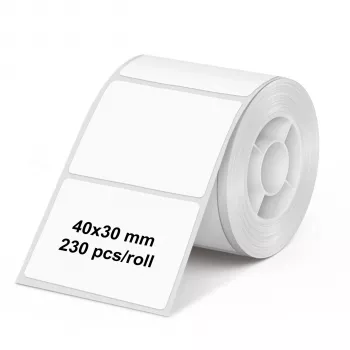 Olympia 6320 etikečių ritinys 40 mm x 30 mm baltas, 230 etikečių