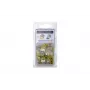 HellermannTyton HelaCon Plus Mini HCPM-2 įspaudžiamoji laidų jungtis, 2 polių, 0,5-2,5mm², skaidri/geltona, 20 vnt. pakuotė 148-90054