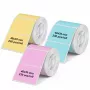 Olympia 6323 universalios tiesioginio terminio spausdinimo etiketės, 40 x 30 mm, popierinės, įvairiaspalvės (rožinė, mėlyna, geltona), 3 ritinėliai