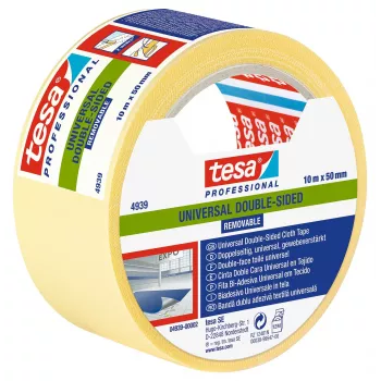 tesa 04939-00002-11 Dvipusė montavimo juosta, balta, 10 m x 50 mm