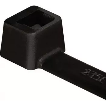 HellermannTyton T-Series T18R vidinių dantukų plastikinis raištis, 100 mm x 2,5 mm, juodas, 100 vnt. pakelis 111-01910