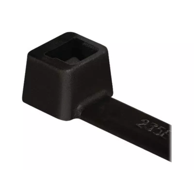 HellermannTyton T-Series T18R vidinių dantukų plastikinis raištis, 100 mm x 2,5 mm, juodas, 100 vnt. pakelis 111-01910