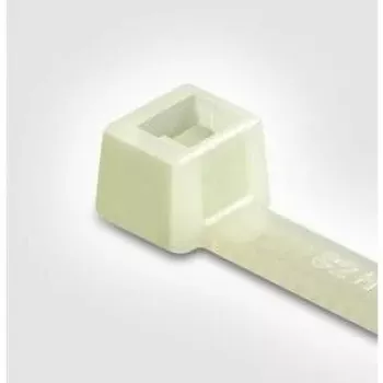 HellermannTyton T18L-HS-NA-C1 karščiui atsparus poliamido kabelių raištis, natūralus, 200mm x 2,5mm, 100 vnt. pakuotė