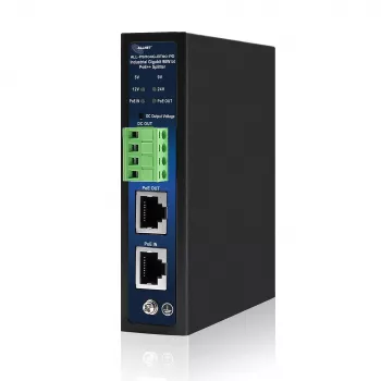 ALLNET Industrial PoE Splitter/Extractor IEEE 802.3bt Type 4, 90W, 5V/9V/12V/24V Selectable Output, Gigabit Ethernet, DIN Rail/Wall Mount (ALL-PSI104G-BT90-PD)