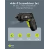 Goobay 4-in-1 mini akumuliatorinis atsuktuvų rinkinys, 35 dalių, pistoleto rankena, 3,6 V Li-Ion, USB-C įkrovimas, 5 Nm, 200 aps./min., su 4 priedais ir 28 antgaliais 77817