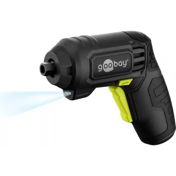 Goobay Mini akumuliatorinis atsuktuvų rinkinys 31 dalių, pistoletinė rankena, su 28 antgaliais ir Micro-USB įkrovimu (77818)
