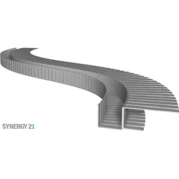 SYNERGY21 S21-LED-PR00002 LED profilis 200cm, cinkuotas plienas TYP-A Flex