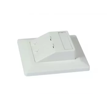 SYNERGY21 Keystone modulių laikiklis įleidžiamam montavimui 2xTP moduliui, grynai balta, apvalus S216330V3