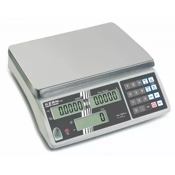 KERN CXB 3K0.2 skaičiuojančios svarstyklės, 3 kg talpa, 0,2 g skaitmenų, 3 ekranai, RS-232