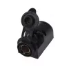 IWH paviršinio montavimo DIN lizdas 12/24V 16A juodas 019009