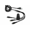 IWH dvigubas USB automobilinis įkroviklis 3-in-1 12/24V 3,4A juodas (19061)