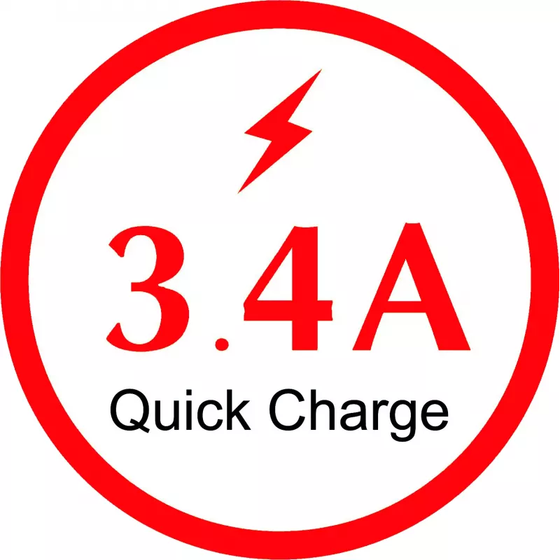 IWH dvigubas USB automobilinis įkroviklis 3-in-1 12/24V 3,4A juodas (19061)