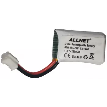 ALLNET Mini drono pakaitinė baterija 3.7V 220mAh Li-ion (HW851624P)
