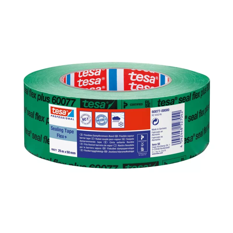 Tesa 60077 dvipusė montavimo juosta 25 m x 50 mm balta PE putų