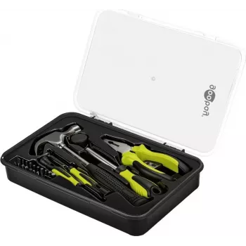 GOOBAY TOOLS 77845 26 dalių pradedančiojo įrankių rinkinys su dėžute