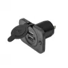 IWH USB dvigubas įleidžiamas lizdas 12/24V 2.1A 2x USB-A juodas 019006