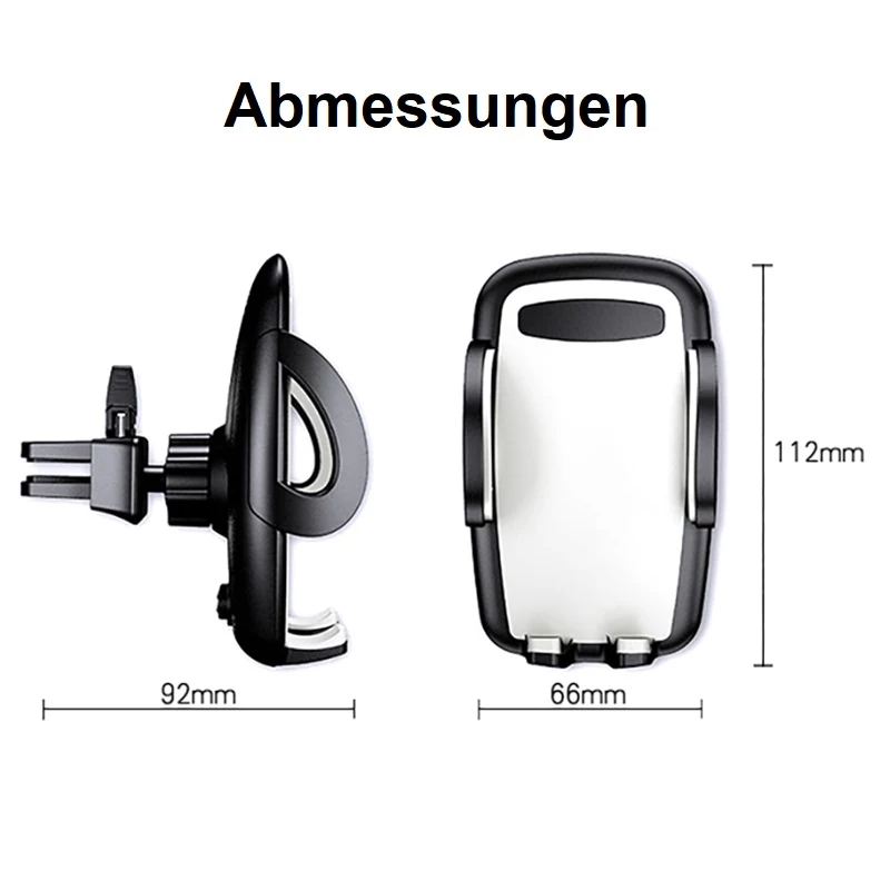 IWH 019260 360° pasukamas automobilinis telefono laikiklis 53–95 mm išmaniesiems telefonams, juodas