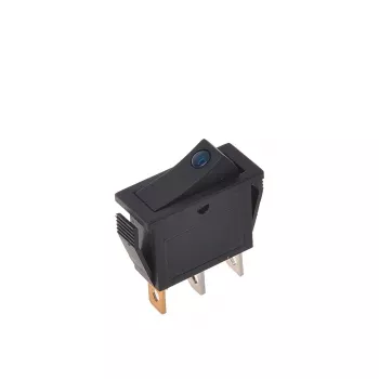 IWH mėlynai šviečiantis svirtinis jungiklis 12V/24V 10A SPST ON-OFF, montuojamas skydelyje, 19028