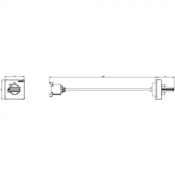 Siemens 3RV29261K durų sukabinimo rotacinis valdymo mechanizmas 3RV2 grandinės pertraukikliams