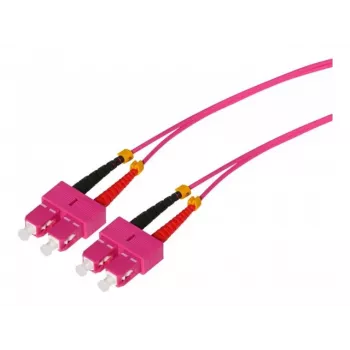 Tecline HD Fiber Optic komutacinis kabelis, OM4 daugiamodis, SC Duplex į SC Duplex, heather violet, 5.0 m 798SS05