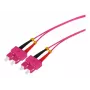 Tecline HD Fiber Optic komutacinis kabelis, OM4 daugiamodis, SC Duplex į SC Duplex, heather violet, 5.0 m 798SS05