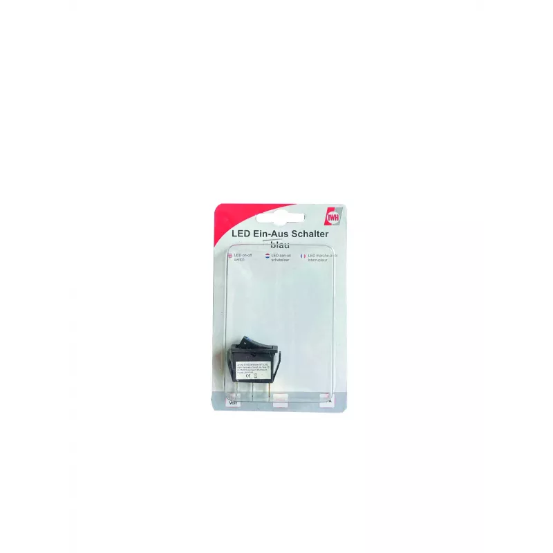 IWH raudonas šviečiantis perjungiklis 12V/24V 10A ON-OFF SPST 19029