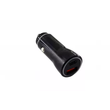 IWH dvigubas USB-C automobilinis įkroviklis 2,1A juodas 019053