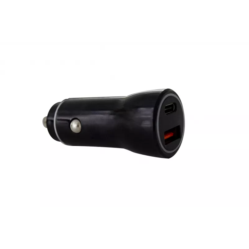 IWH dvigubas USB-C automobilinis įkroviklis 2,1A juodas 019053