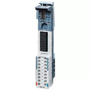 Siemens SIMATIC ET 200SP bazinis modulis BU15-P16+A0+2D, A0 tipo, push-in gnybtai, šviesus spalvos kodas, 16 proceso gnybtų, 2 diagnostikos gnybtai, apibrėžia naują potencialų grupę P1 2 laidų jutikliams, DIN bėgio montavimas, IP20 6ES71936BP000DU0
