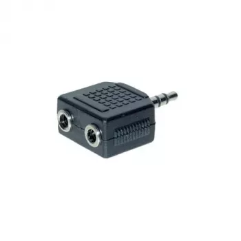 exertis Connect garso skirstytuvo kabelis - 3,5 mm stereo kištukas į 2x lizdą, 0,2 m, juodas 64650