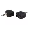 exertis Connect garso skirstytuvo kabelis - 3,5 mm stereo kištukas į 2x lizdą, 0,2 m, juodas 64650