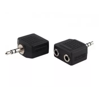 exertis Connect garso skirstytuvo kabelis - 3,5 mm stereo kištukas į 2x lizdą, 0,2 m, juodas 64650