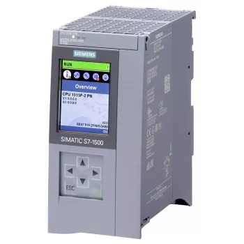 Siemens SIMATIC S7-1500 Failsafe CPU 1515F-2 PN, 500 KB programa / 3 MB duomenų atmintis, 2 PROFINET sąsajos, integruotas ekranas 6ES75152FN030AB0