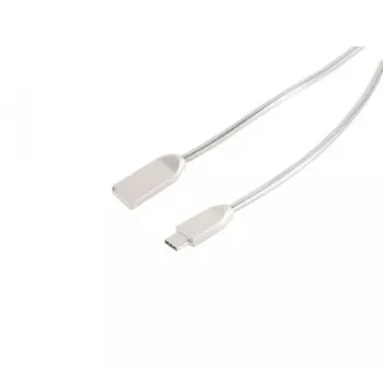 EXERTIS CONNECT USB įkrovimo ir duomenų perdavimo kabelis A į Type C 3.1 Steel Silver 1,6 m 39910217