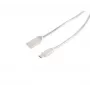 EXERTIS CONNECT USB įkrovimo ir duomenų perdavimo kabelis A į Type C 3.1 Steel Silver 1,6 m 39910217