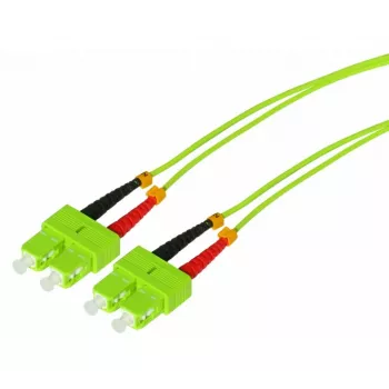 Tecline HD OM5 daugiamodis optinis komutacinis kabelis, SC Duplex į SC Duplex, 50/125 µm, laimo žalios spalvos, 3 m 796SS03