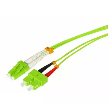 Tecline HD OM5 šviesolaidinis komutacinis kabelis, LC Duplex į SC Duplex, 50/125 µm, žalios spalvos, 10 m 796LS10