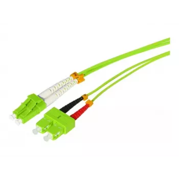 Tecline HD OM5 šviesolaidinis komutacinis kabelis, LC Duplex į SC Duplex, 50/125 µm, žalios spalvos, 10 m 796LS10