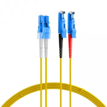 EFB-Elektronik Duplex Jumper LC-E2000 9/125µ OS2 LSZH geltonas 2.0mm 1m O0364.1