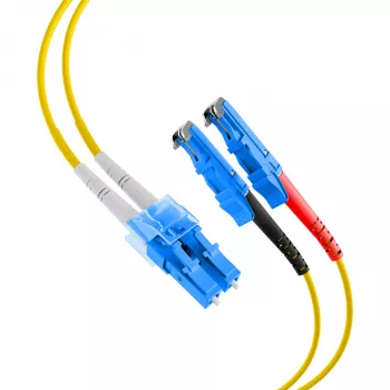 EFB-Elektronik Duplex Jumper LC-E2000 9/125µ OS2 LSZH geltonas 2.0mm 1m O0364.1