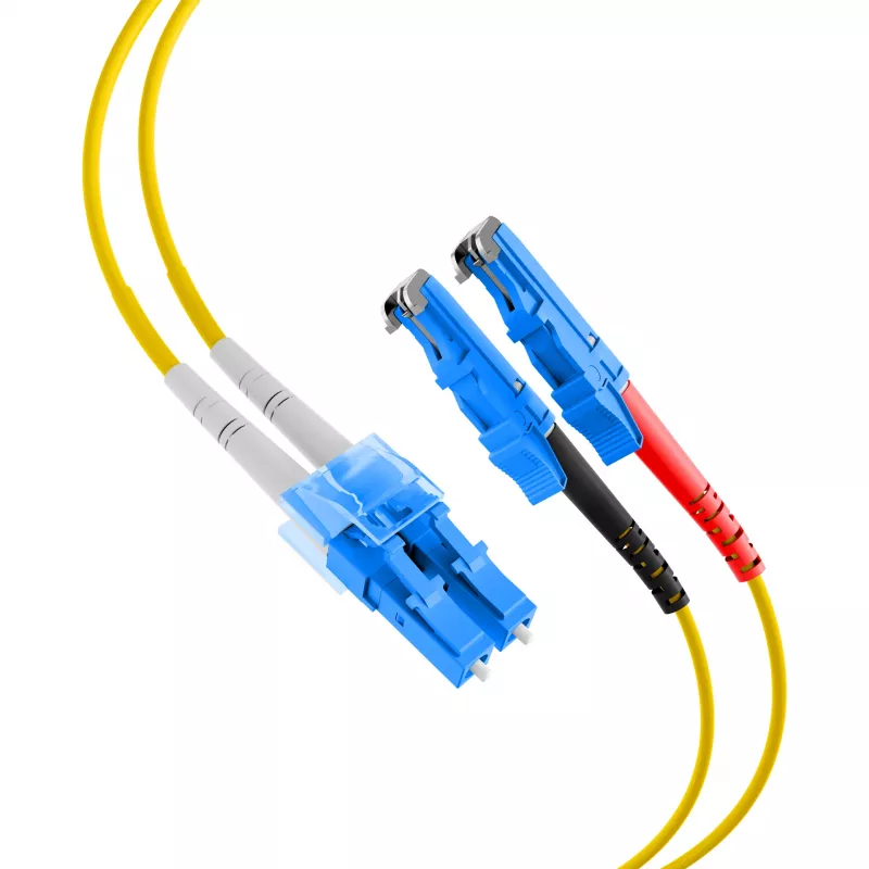 EFB-Elektronik Duplex Jumper LC-E2000 9/125µ OS2 LSZH geltonas 2.0mm 1m O0364.1