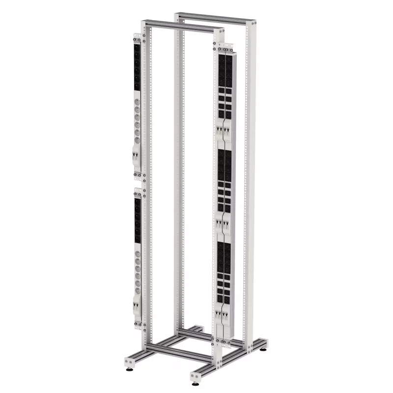 EFB PRO-PDU01.GR PDU tvirtinimo laikiklių rinkinys, 1 vienetui, RAL 7035 šviesiai pilkos spalvos, 2 vienetai