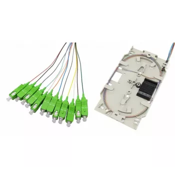 Tecline optinio pluošto sujungimo kasetė su 12x OM5 pigtailais, SC/UPC, 2.0 m, 12 vnt. 20500027