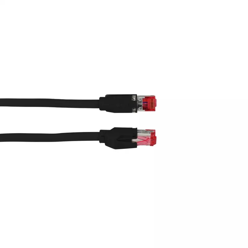 EFB Elektronik K0700SW.0,5 Cat.7 S/FTP LSZH komutacinis kabelis, 0,5 m, juodas